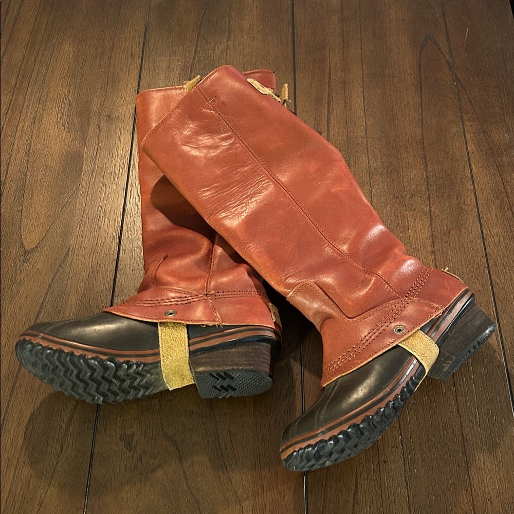 SOREL Slimpack II Riding Tall Waterproof Leather Boots